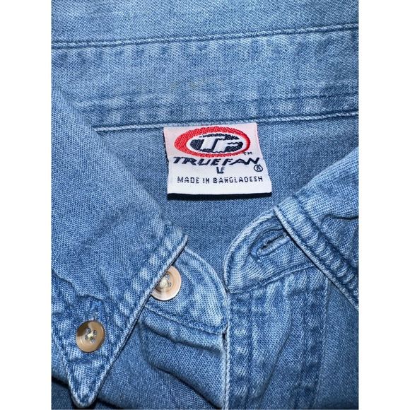 Vintage Denver Broncos Jean Button Up Long Sleeve Shirt - Picture 4 of 4